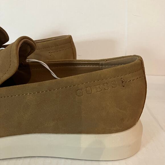 Guess Mens 7.5 Brown Suede GMRAFFY Loafers, New main image 4